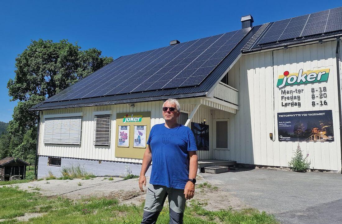 Solceller på Joker Hedalen. Foto: Arne Heimestøl
