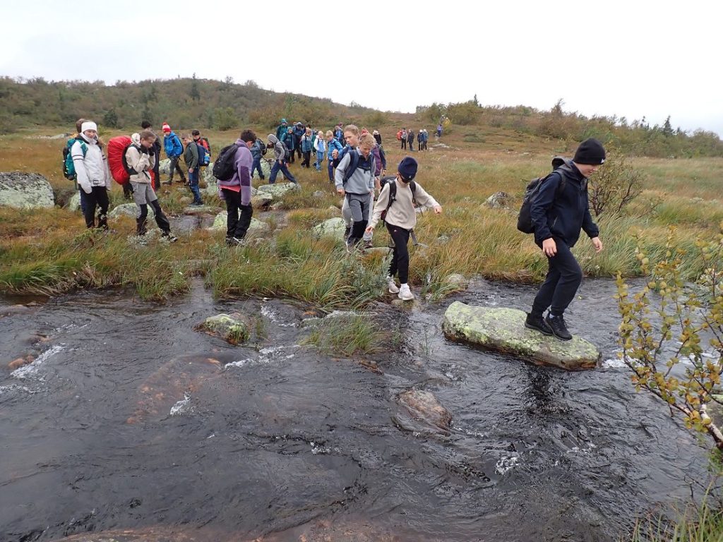 Kryssing av bekk ved Trevatna. Foto: Geir Stillingen