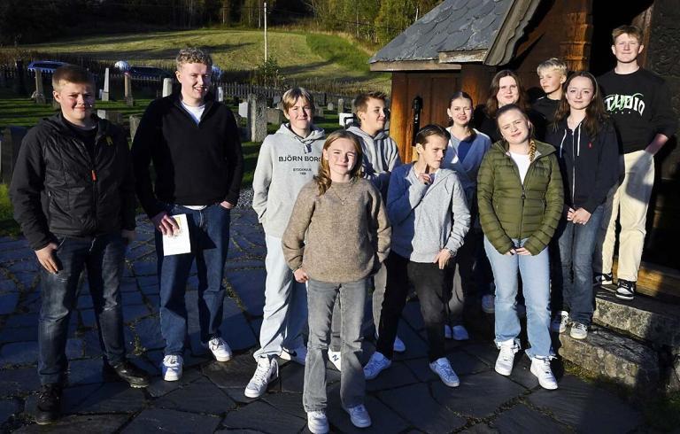 Konfirmanter på samling i Hedalen. Foto: Arne G. Perlestenbakken