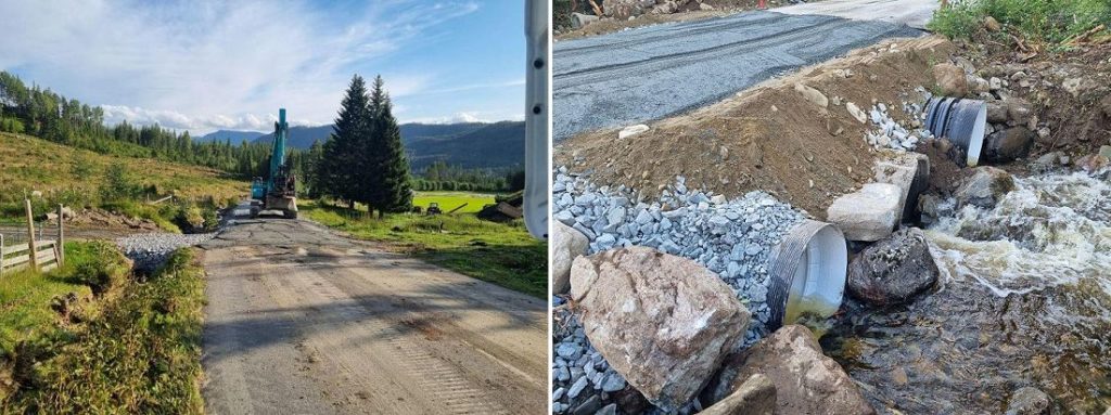 Reparasjonsarbeider i Todalen. Foto: Ole Håkon Storeli