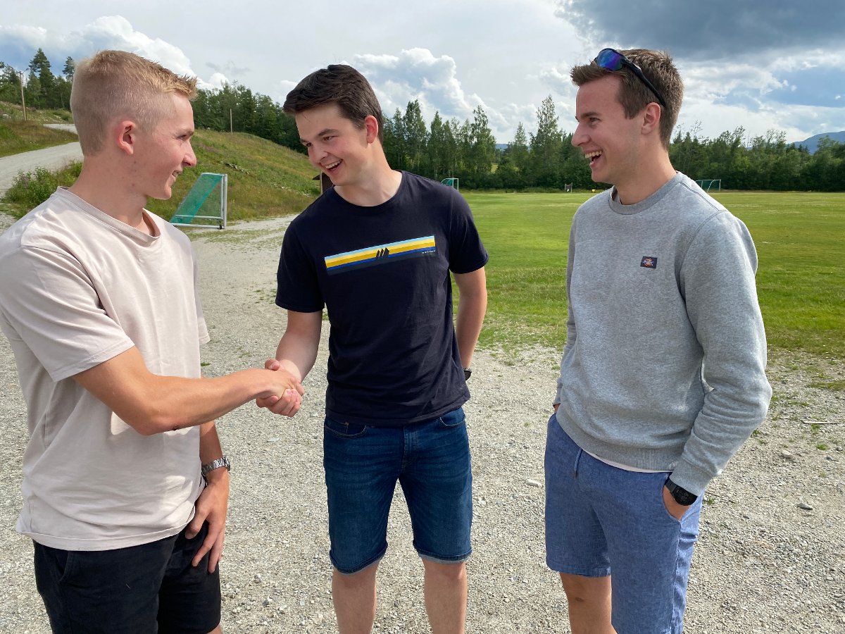 merhedalen+29 Fra venstre: Andreas Haugen, Harald Hougsrud og Markus Kjensrud.. Foto: Geir Helge Skattebo